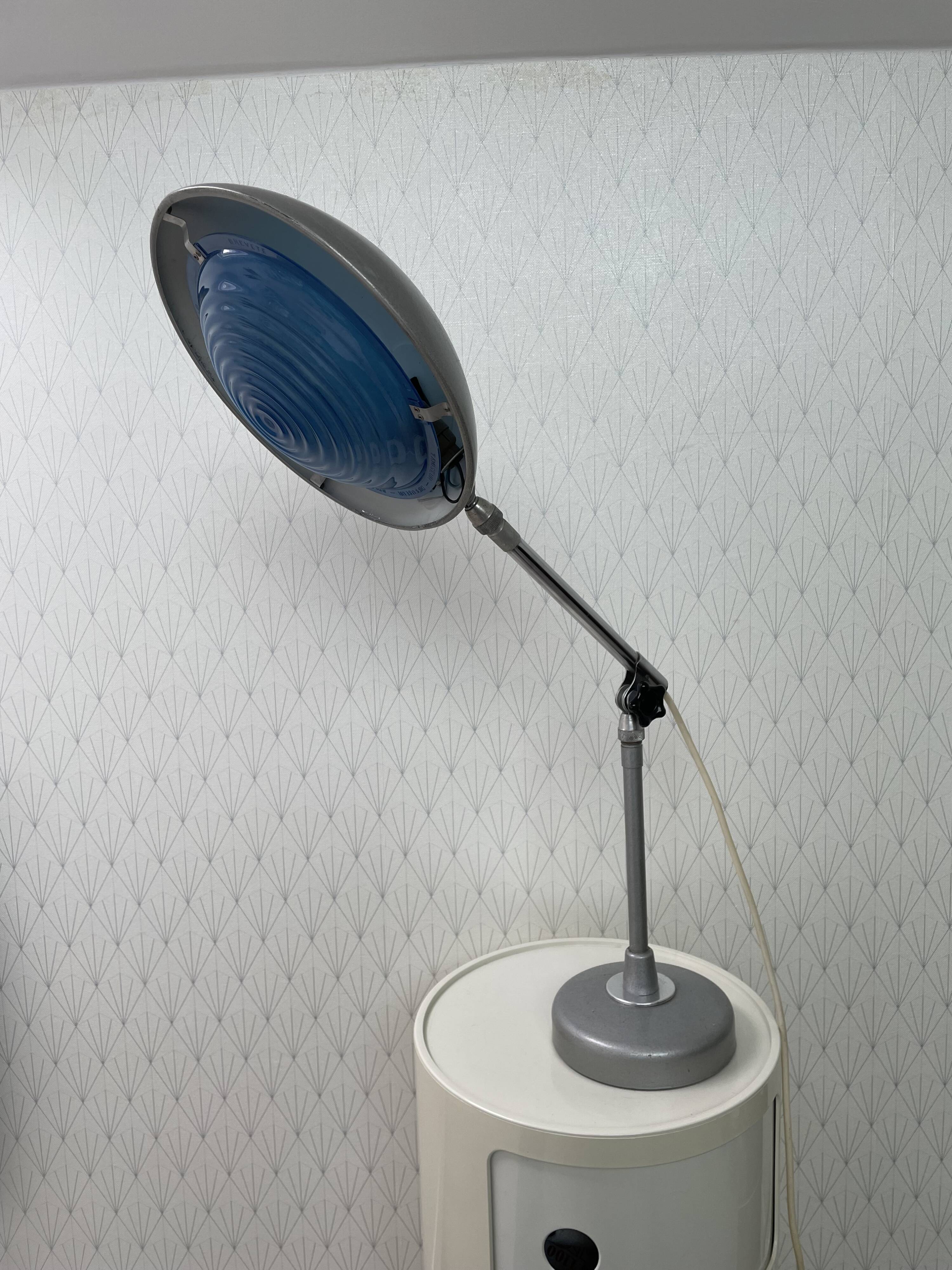 Lampe Solere vintage – Lampe de bureau industrielle française – Design XXe