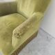 Fauteuil crapaud en velours d'époque napoléon III 19éme