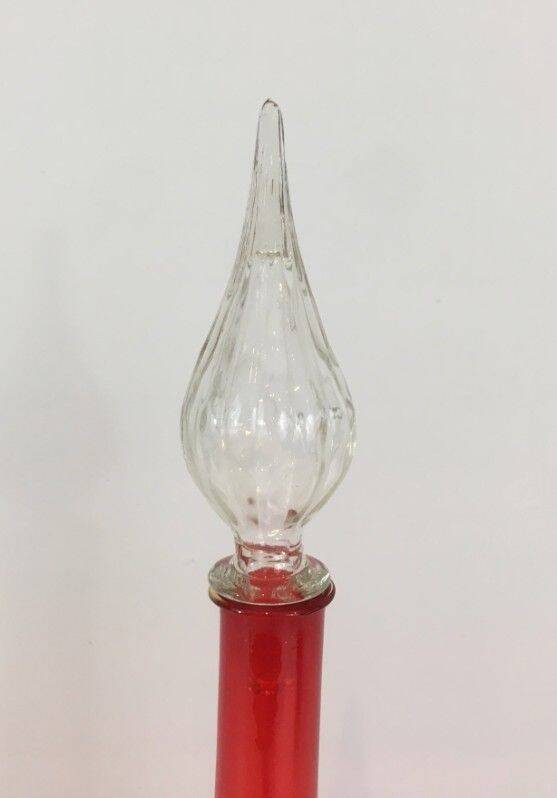 Grande bouteille design en verre rouge