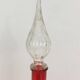 Grande bouteille design en verre rouge