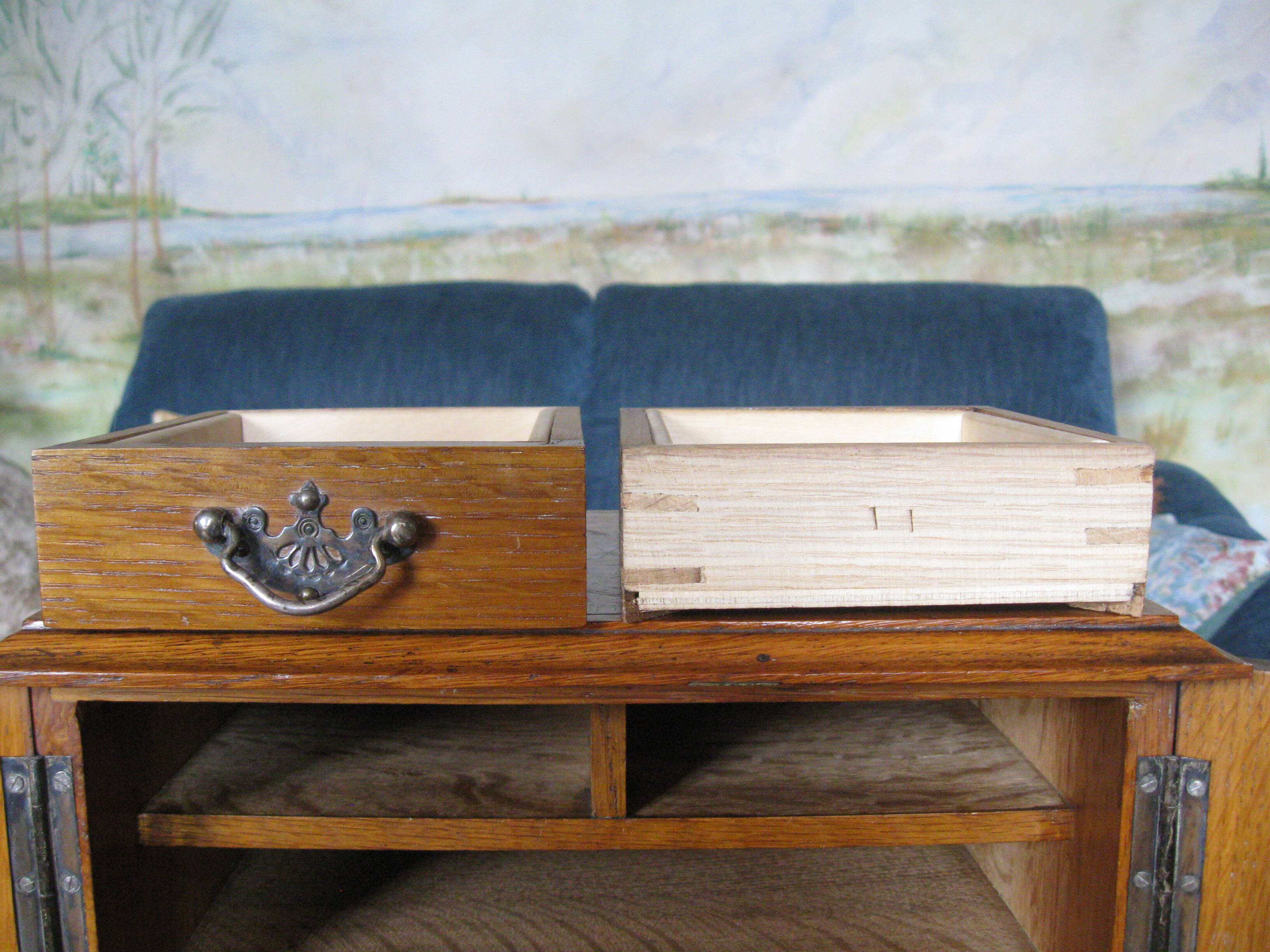 Edwardian Smoking Cabinet in Oak and Marquetry