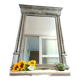 Large mirror / trumeau in patinated carved wood – antique style