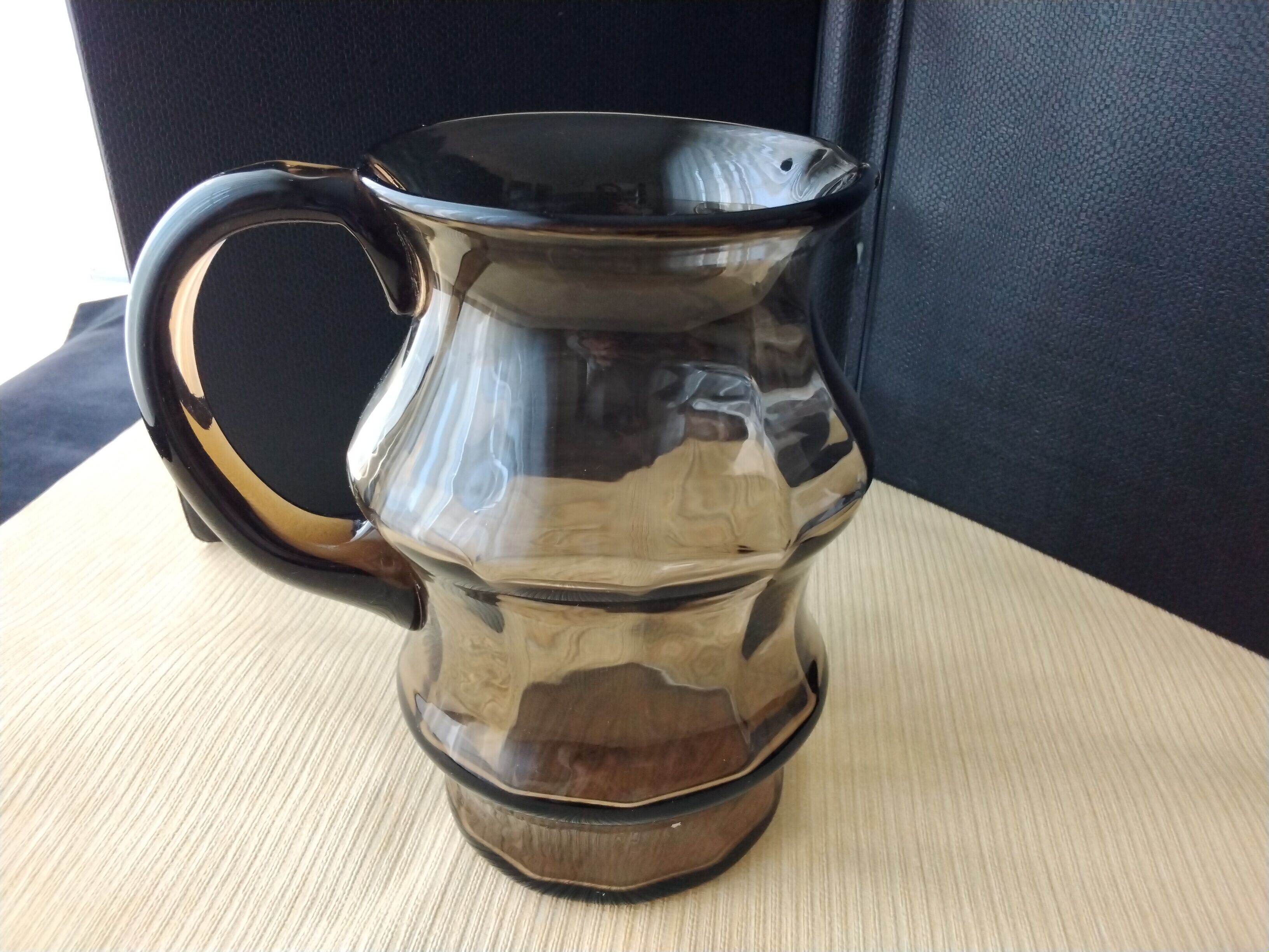 Smoked glass water jug
