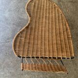 Rattan wicker side table