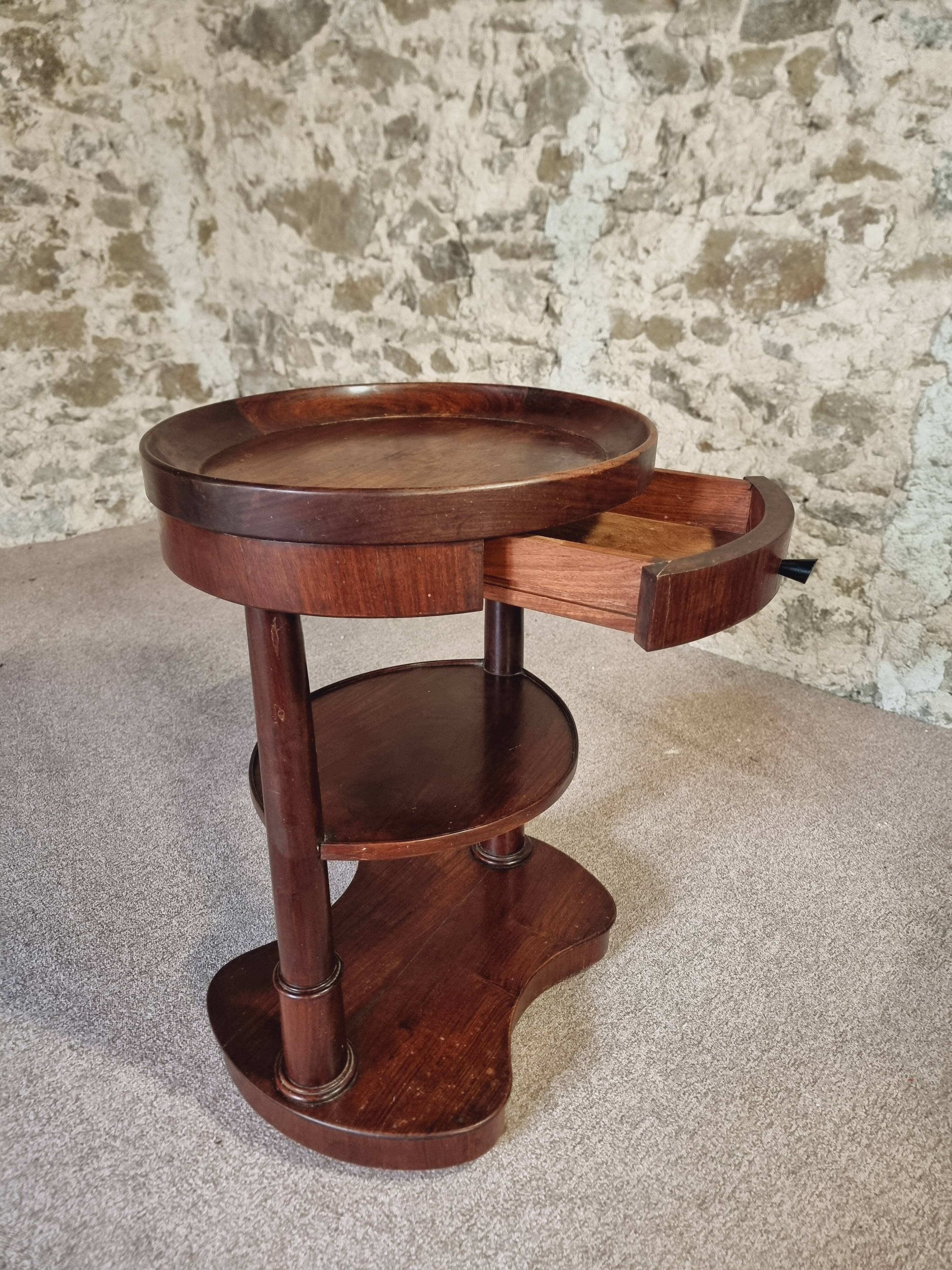 Empire style wooden rolling trolley – France, 1930s