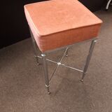 Metal stool with fabric seat