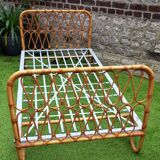 Bed rattan circa 1960