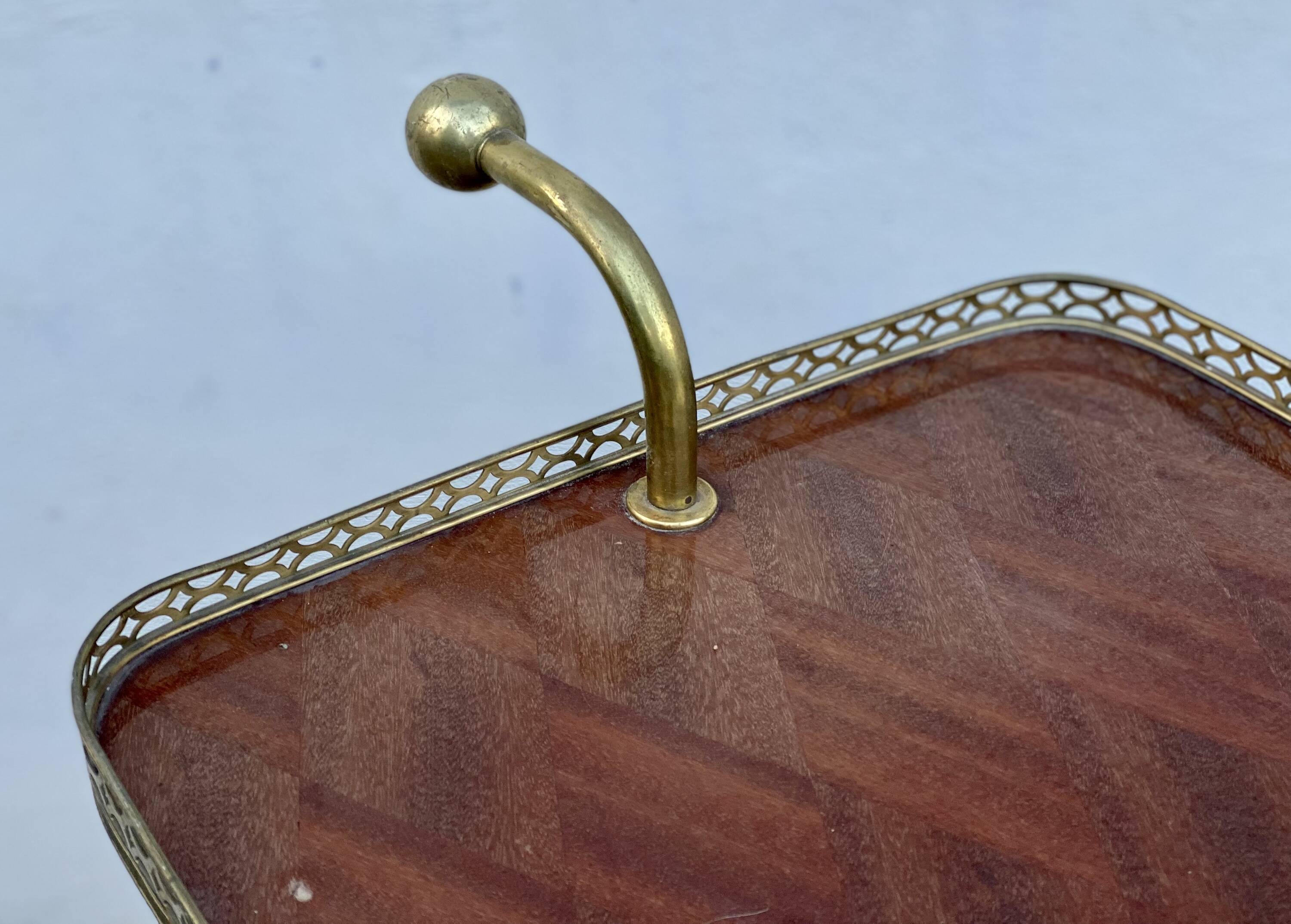 Table desserte à roulettes bar vintage 1950