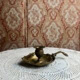 Antique gilt bronze hand candlestick