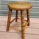Old stool with turned legs