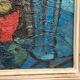 Original Swedish Oil on Panel - 'Still Life with Jugs and Fruits' by Stig Thiderman - Signed - Vintage - Framed