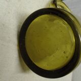 Pitcher jug vase in green glass bubble