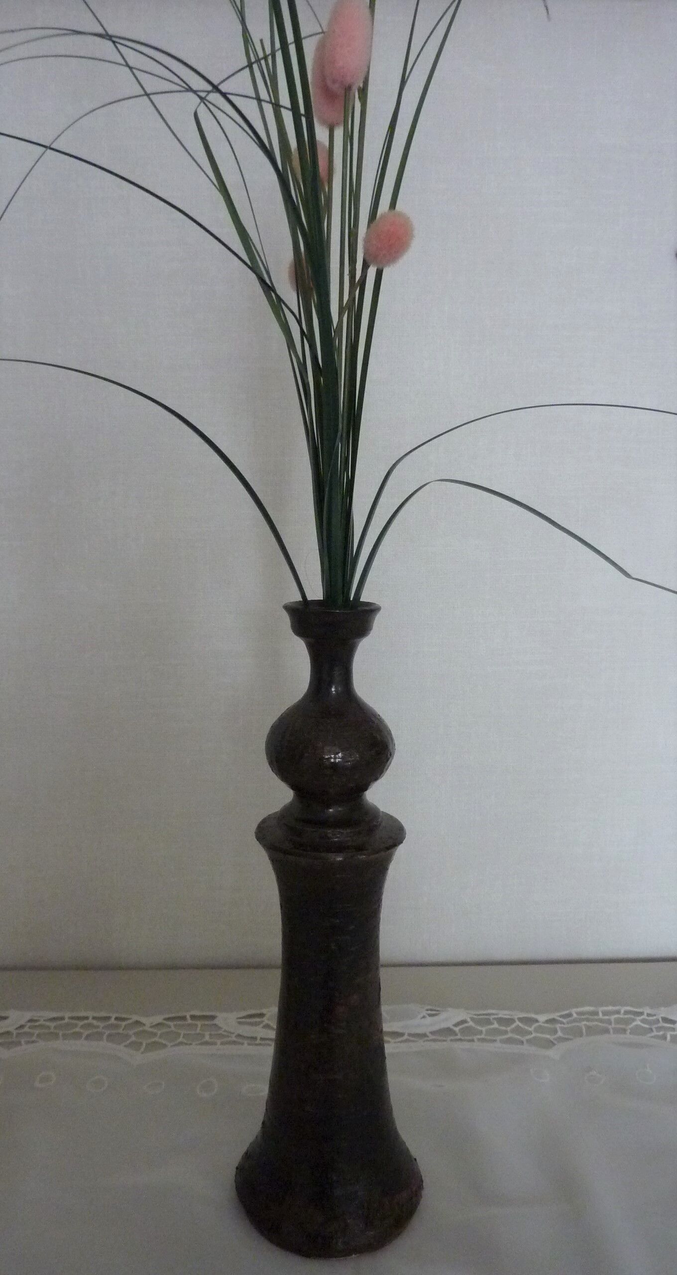 Ceramic candle holder signed Jean Marais authentic Vallauris