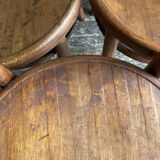 Set de 4 chaises bistrot Fischel en bois courbé chapeau de gendarme 1920
