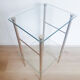 Glass and gilded brass pedestal table, 50s