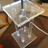 David Lange crystal plexi lamp