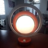 Pair of Vintage Table Lamps • Saturn • Steel and Glass • Space Age • 1960