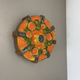 Cubic ceramic 31cm colorful "pop art" fat lava wall light element, germany, 1970