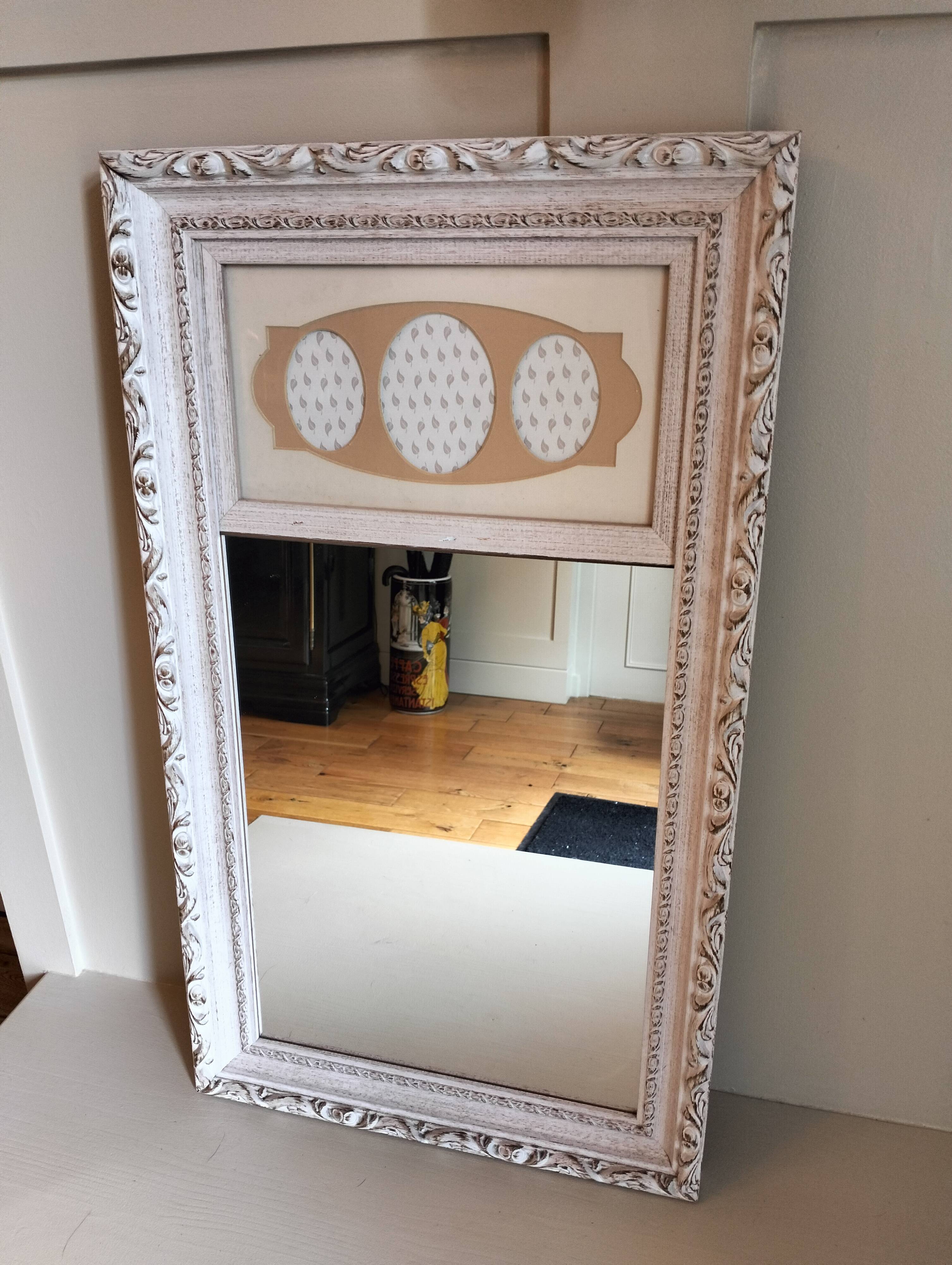 Vintage French Wall Mirror, Vintage Mirror, Shabby Chic Wall Mirror
