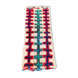 Azilal vintage wool and handmade cotton rug 70x180 cm