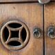 Chinese vessel cabinet 19th century in elm wood