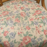 Table and 2 armchairs set in rattan and wicker, 70s/80s