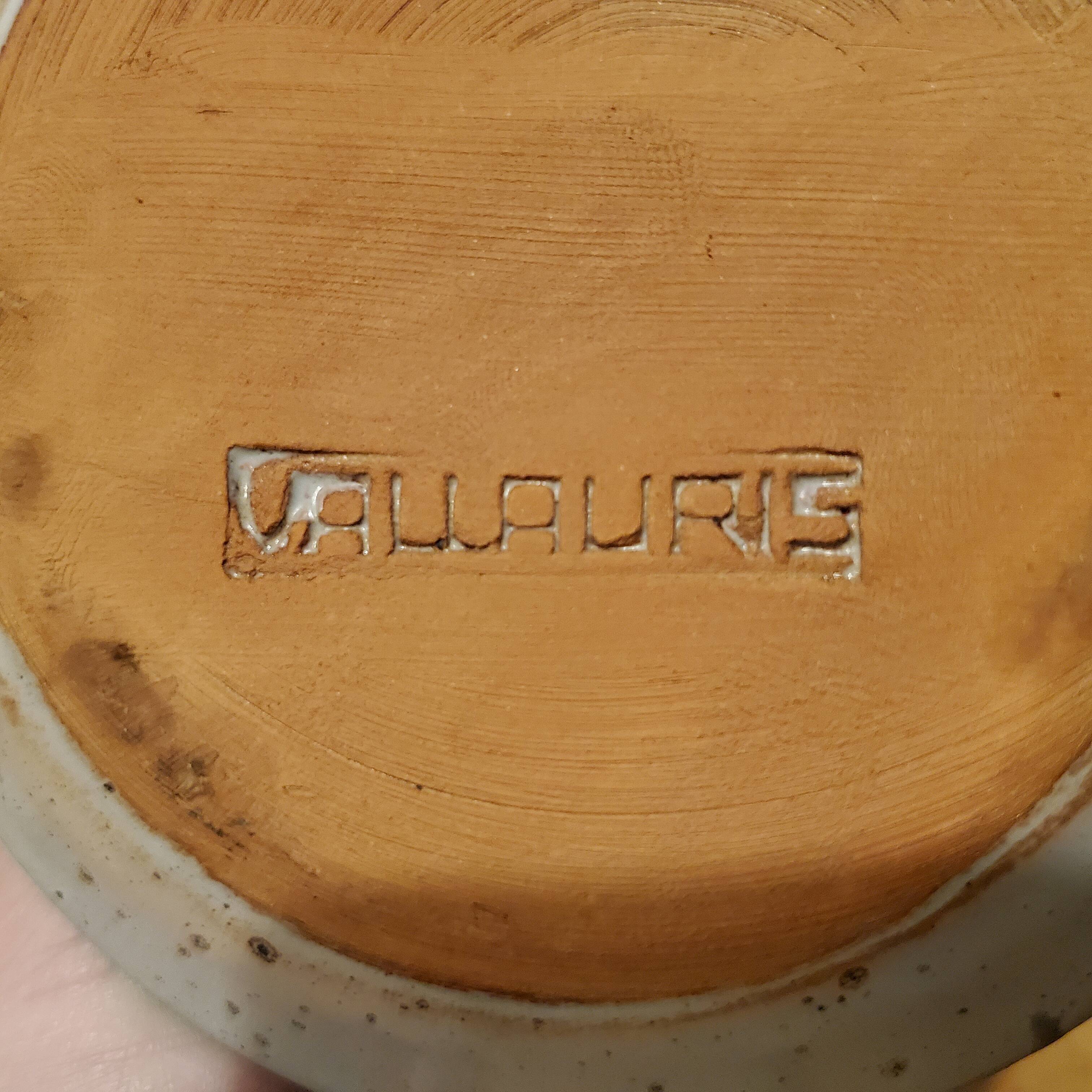 Ceramic candle holder signed Vallauris