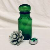 Maxwell 1960s apothecary-style green glass jar