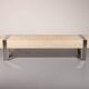 Leather bench with chrome base from Germany 1980