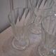 Set of 6 antique faceted stemmed wine glasses in very good condition.