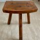 Tripod stool in solid oak 1950