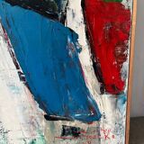 The colored roofs, knife technique, signed