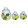 Movilex vintage set with lemons – mustard pot, salt shaker and pepper shaker –