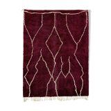 Modern Moroccan carpet dark red