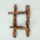 Heavy wall candle holder solid copper 1960s dramatic brutalist style