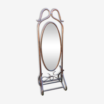 Miroir psyché basculant en bambou vintage 57x177cm