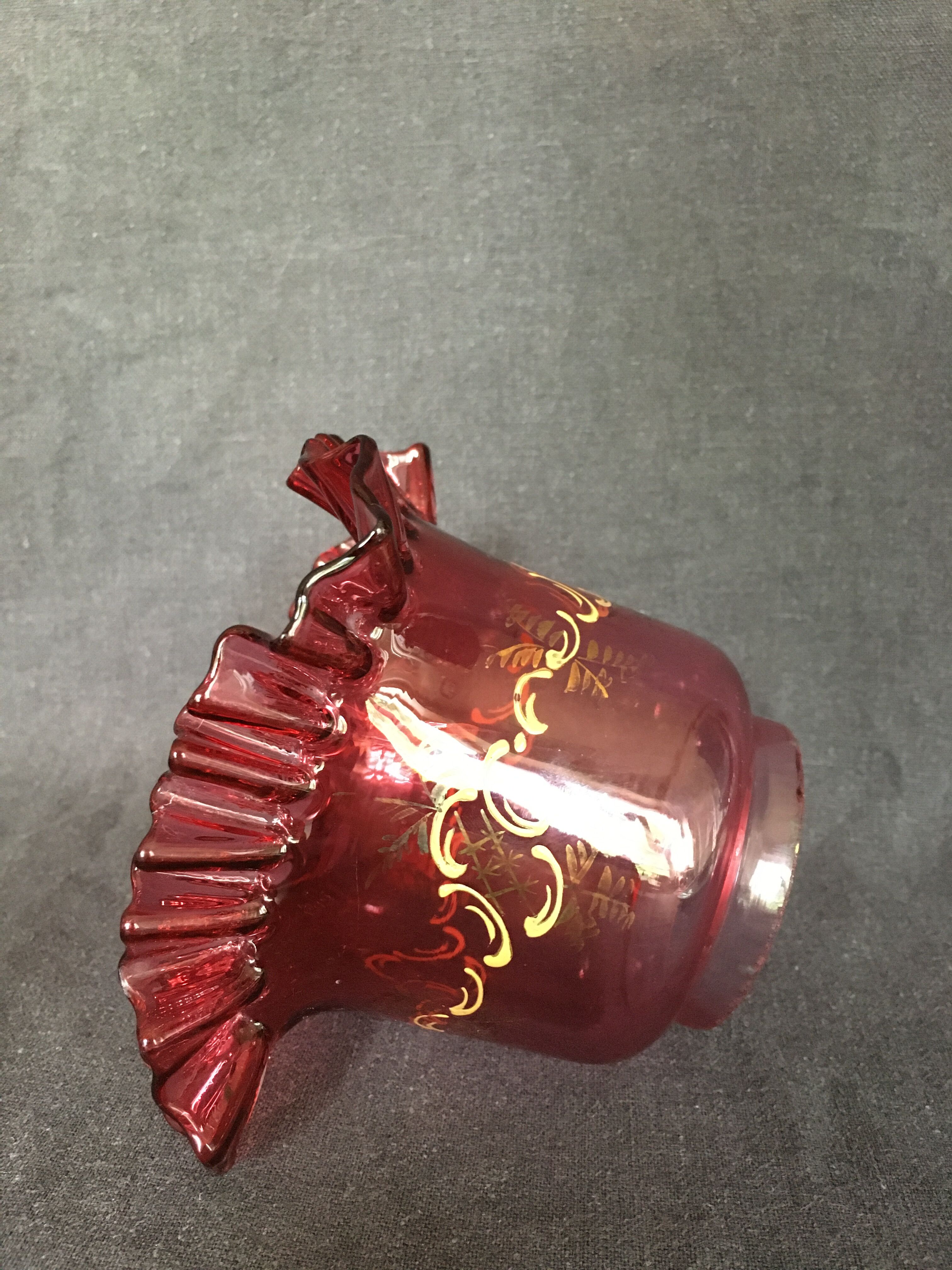 Enamelled red tulips