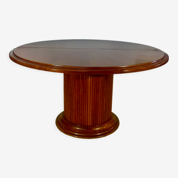 Table ronde  art déco avec rallonge estampillée grange