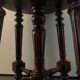 Adjustable piano stool, wooden and blue velvet, Napoleon III