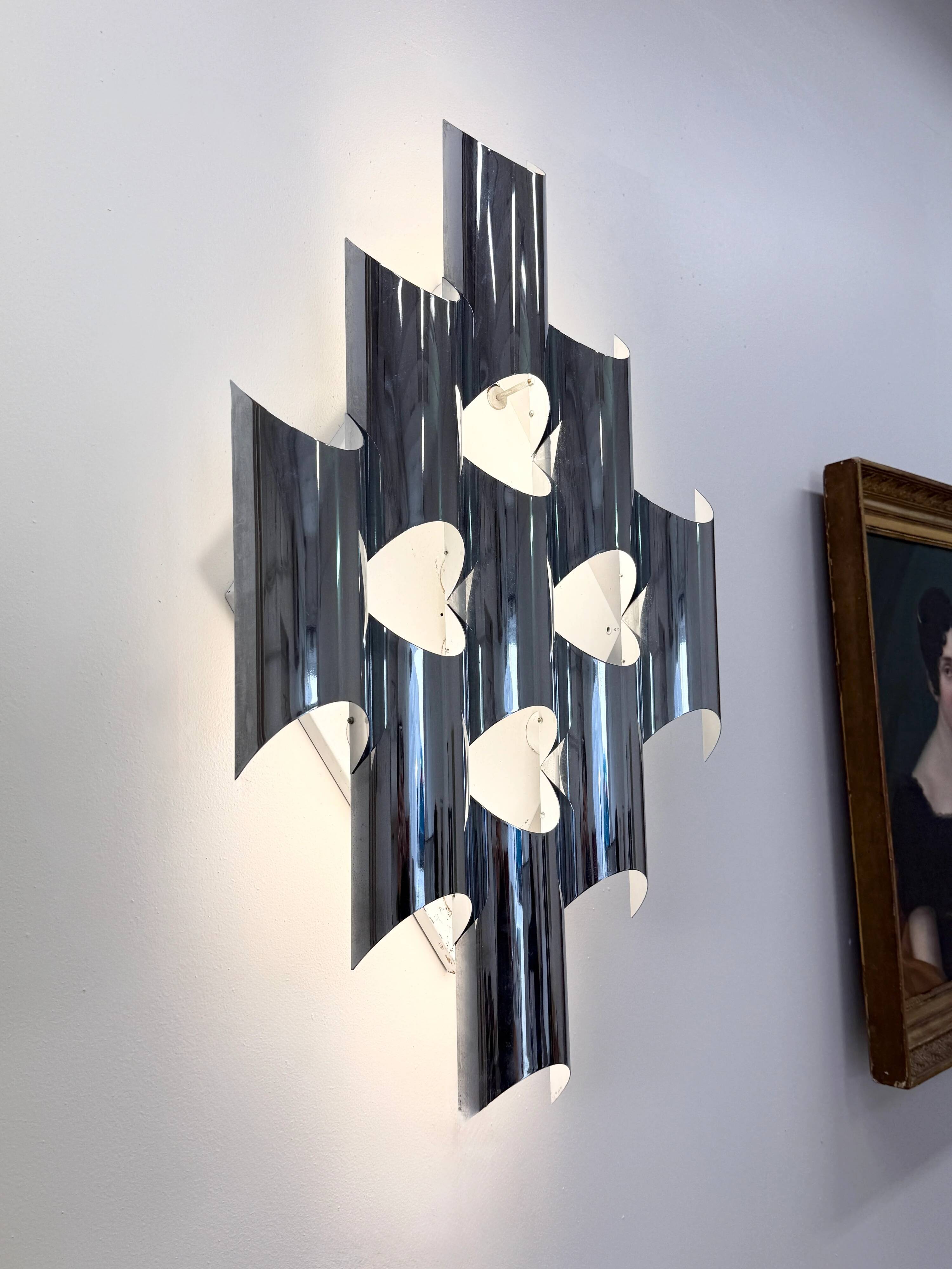 Large pair of wall sconces "Organ" by Raak Amsterdam, 1970s