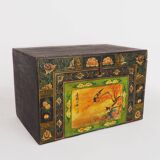 Coffre d’opéra ancien avec illustrations de pies (Chine, vers 1900) #25