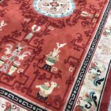 Tapis ancien chinois laine fait main 154x254 cm