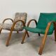 Pair of Bow Wood Hugues Steiner armchairs for Baumann