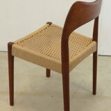 Set of 4 papercord dining chairs 'Logster' - Arne Hovmand Olsen
