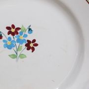 Set of 6 flat plates Moulin des Loups, Nina model, vintage French