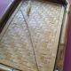 Pretty serving tray in woven bamboo and rattan. 70s. Vintage.