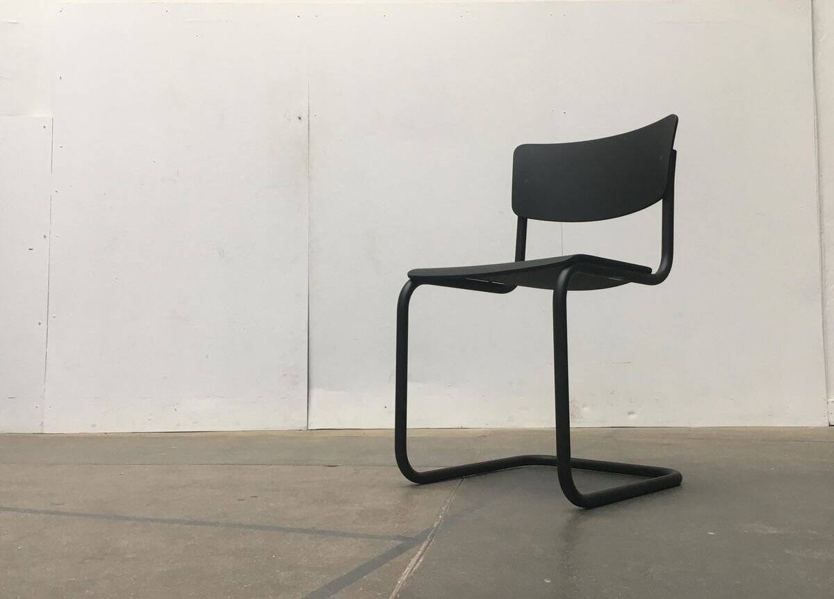 Black Vintage German Cantilever Chair S43 by Mart Stam for Thonet