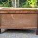 Vintage Louis XV style wooden toy storage chest bench 1980