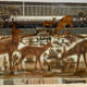 Doe-themed eglomized mirror