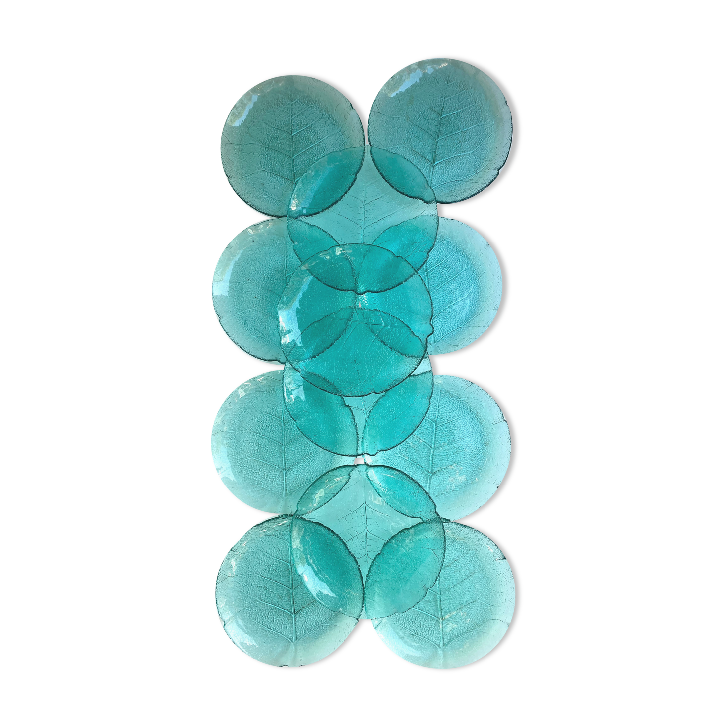 Dessert plates glass leaf